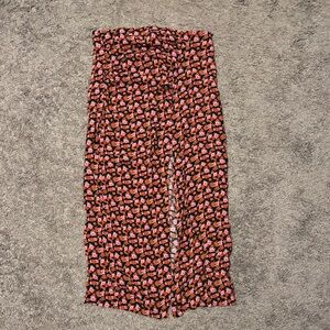 Zara Floral Skirt with Pink and Orange Accents
